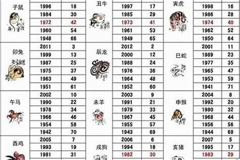 鼠年出生年份|属鼠的出生年份表年龄